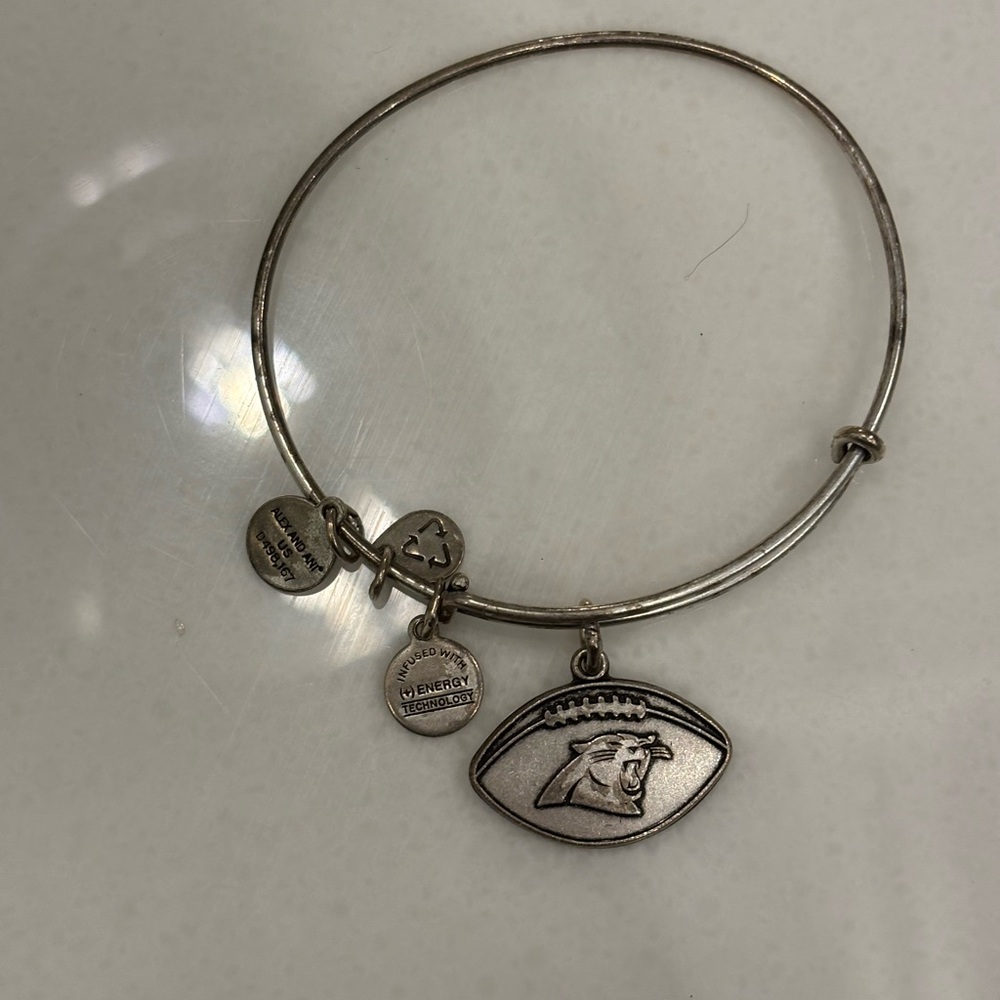 Sliver Panthers Football Alex and Ani Bracelet